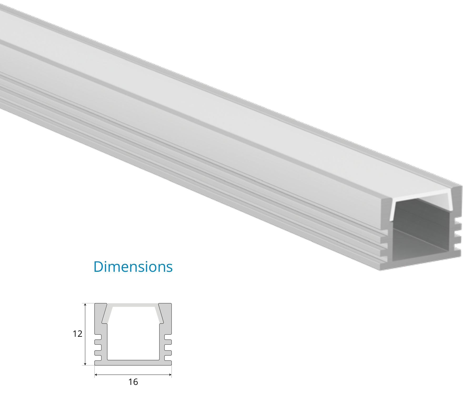 Surface Mounted Profile – EN-PFL-SMS-S1612