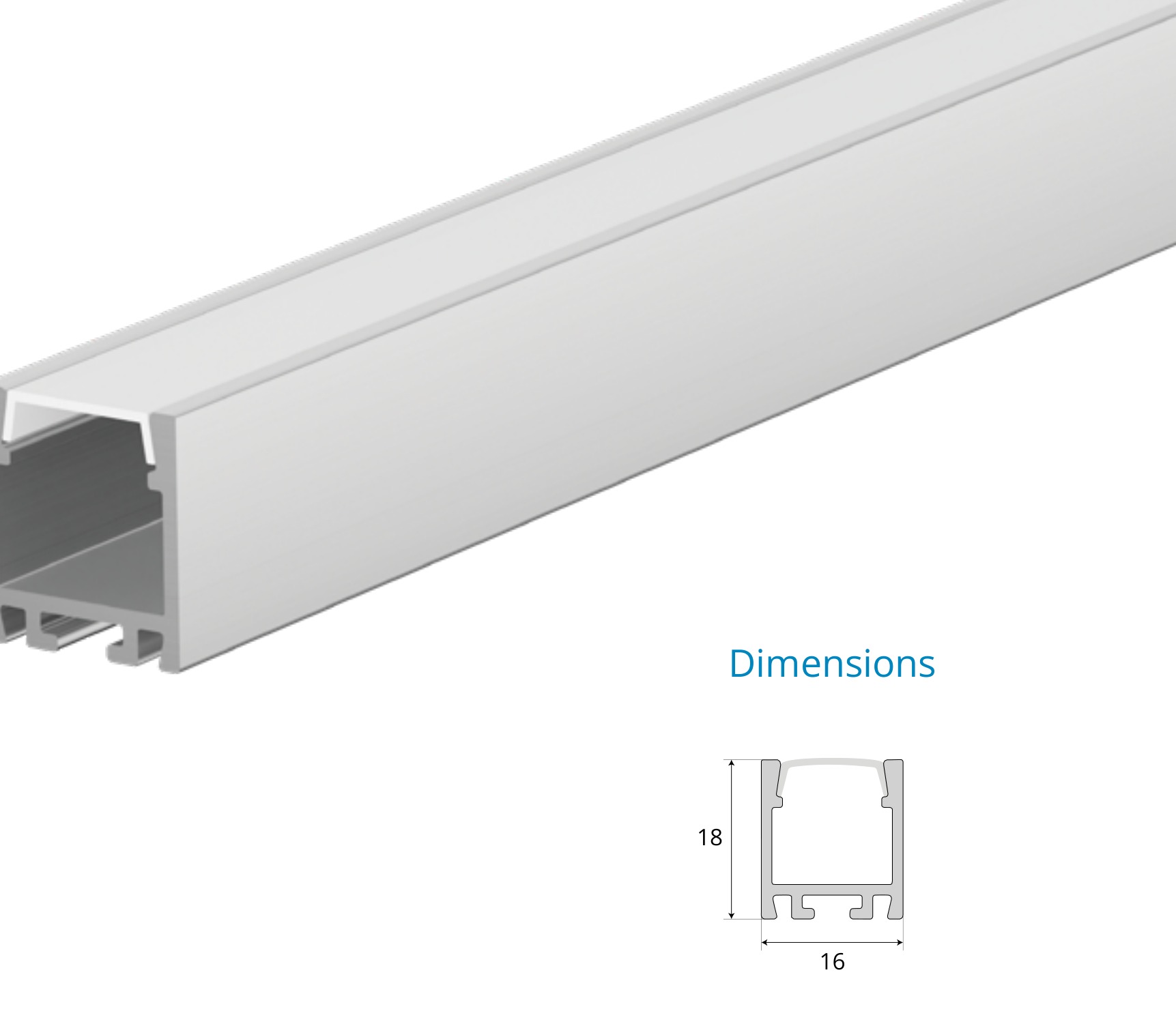 Surface Mounted Profile – EN-PFL-SMS-S1618