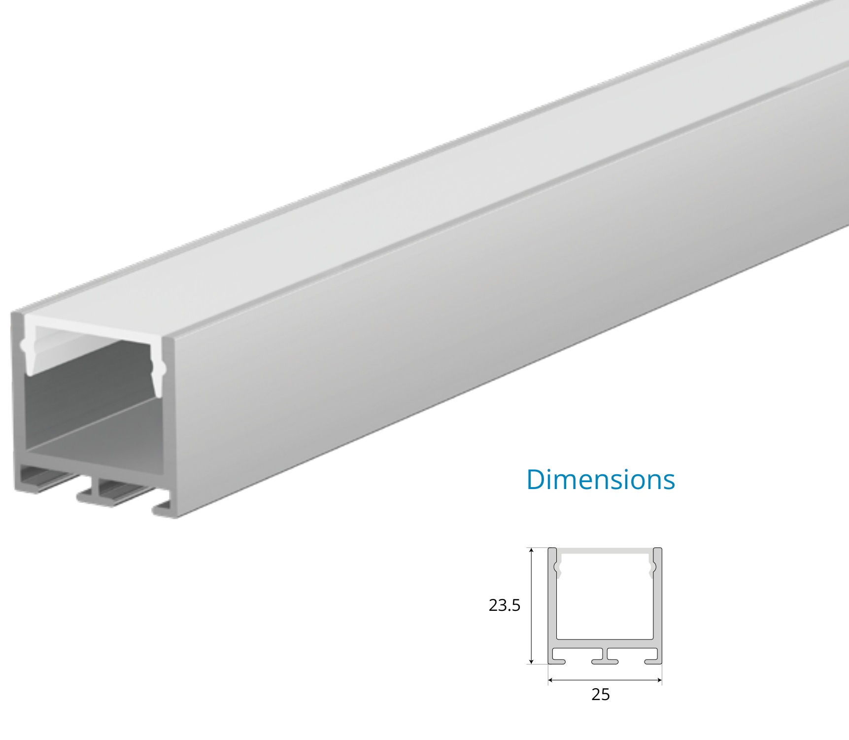 Surface Mounted Profile – EN-PFL-SMS-S2525