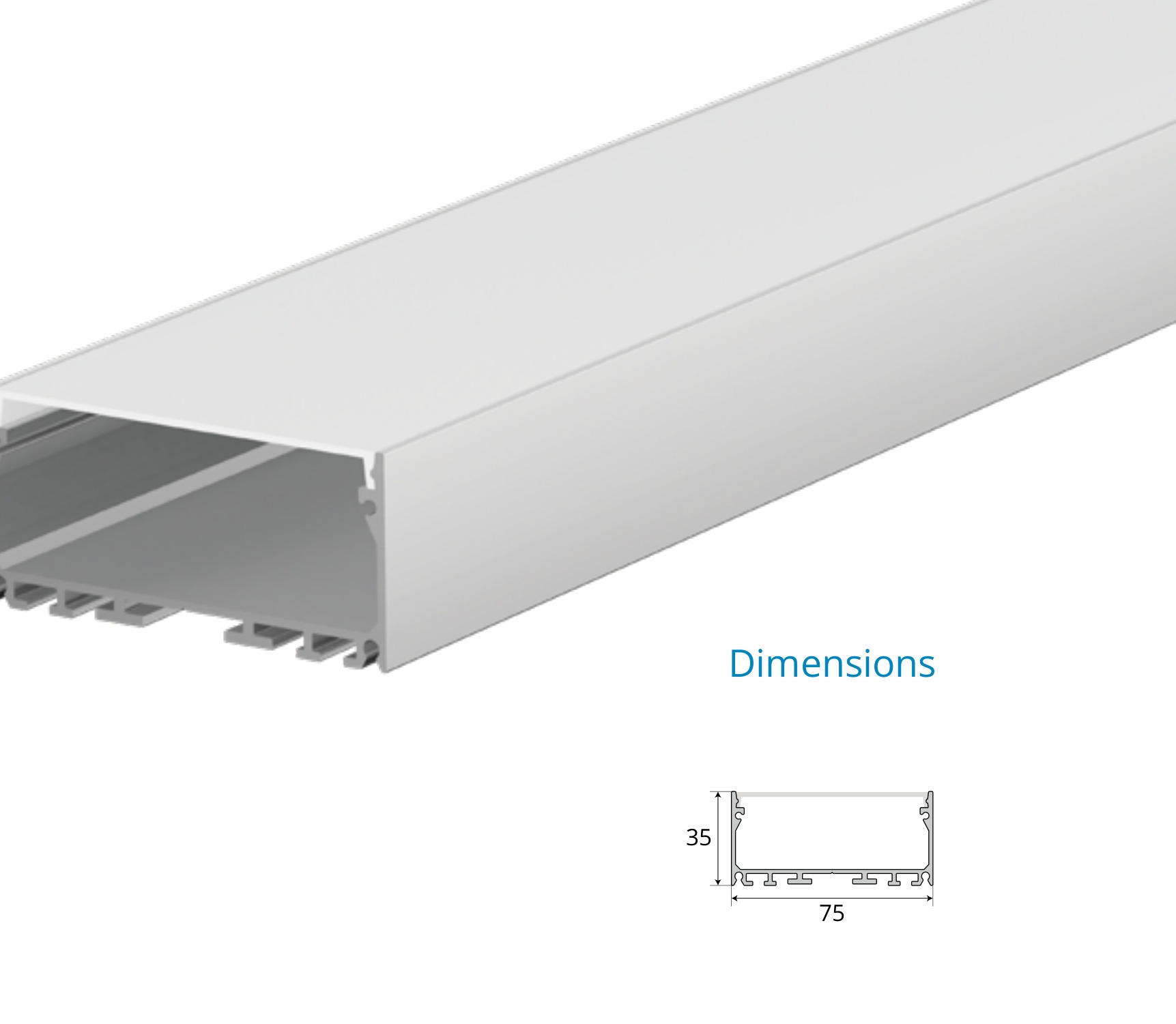 Surface Mounted Profile – EN-PFL-SMS-S7535