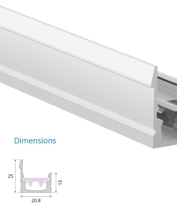 Curtain Washer Wall Grazer Profile – EN-PFL-CWL-S2125