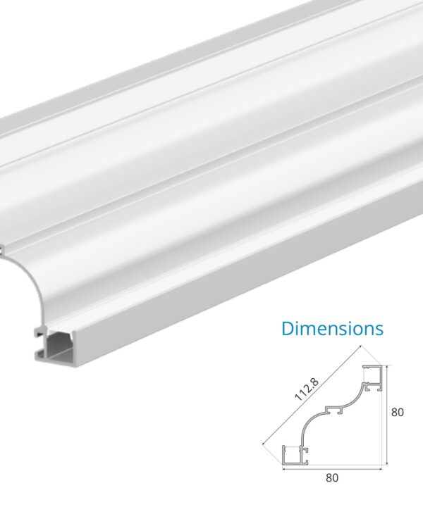 Asymmetric Cove Corner Profile – EN-PFL-ACC-S8080